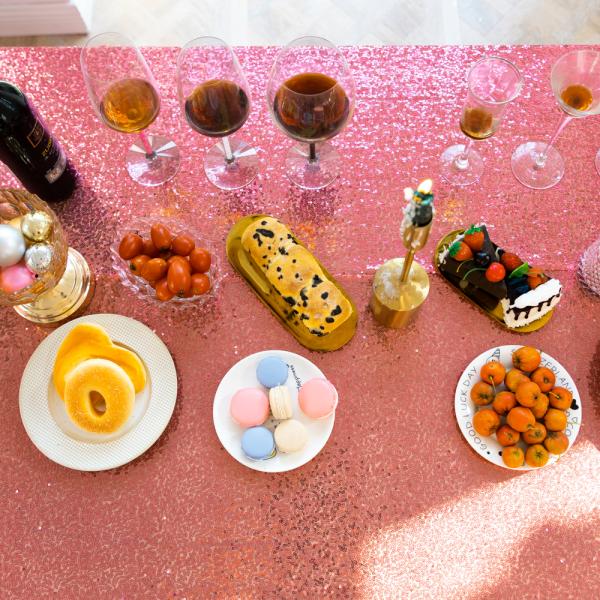 Cheap 100% Polyester Fabric Embroidered Mesh Sequin Fabric for Table Cloth