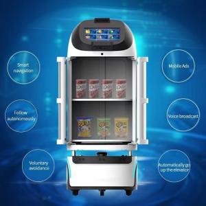 Navigation Resturant Meal Hotel Delivery Robot White Black Remotely Controlled