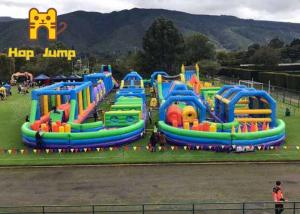 China Hop Jump Inflatable 40 Ft Blow Up Obstacle Course Rental OEM ODM on sale