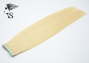 China 100% Indian Virgin Remy Tape In Hair Extensions Long Silky Straight Blonde 613 on sale