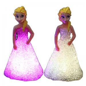 Quality Mini Custom Elsa Anna Sofia LED Colorful Lights Gradient Crystal Night Lamp Princess Christmas Holiday wholesale