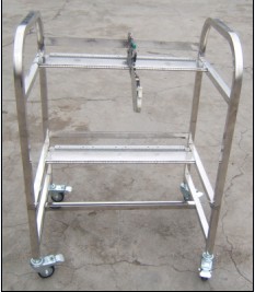 Portable Two Layer JUKI Feeder Carts 304 Stainless Steel Four Metal Flexible Castor