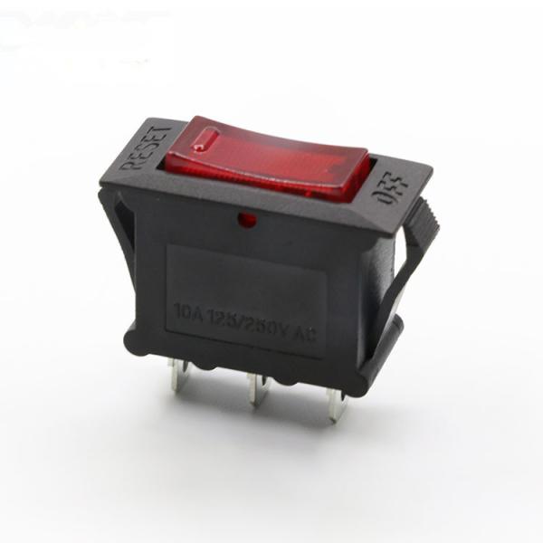 Cheap Overload Protection Circuit Breaker Switch , 4 Pins Overload Rocker Switch for sale
