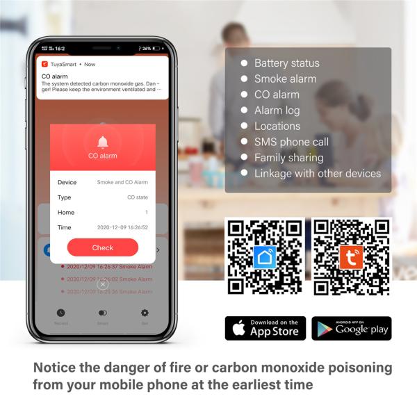 Wi-Fi Smoke And Carbon Monoxide Detector With UL Certification(AJ-9339W)