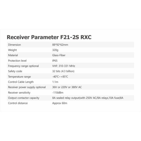 Telecrane F21-2S Telecrane Remote Control For Electric Hoist 2 Keys Single Step