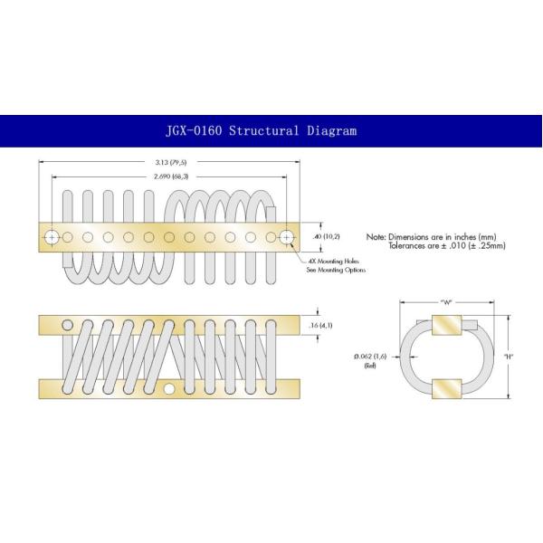 Shock Control Stainless Steel Wire Rope Vibration Isolator With Surface Treatment