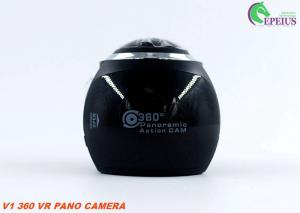 Quality Panoramic Hd Sports Camera With Waterproof Case , V1 360 Fisheye WIFi Cycle Helmet Camera  wholesale