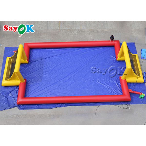 Kids Inflatable Games 10x7x2.5mH Digital Printing Inflatable Football Field For Kids