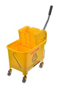 Quality Commercial 19L Yellow Mop Bucket With Wringer With Steel Handle wholesale