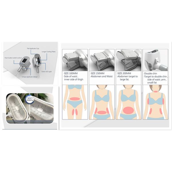 Cryolipolysis Fat Freezing Machine Cryo Lipolysis device With Double Chin handle