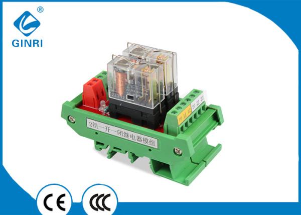 Cheap DC24V PLC Amplifier Board I O Relay Module , 2 Channel Omron Relay Module High Low Trigger for sale