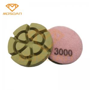 China Resin Bond Flower Polishing Pucks Pads For Concrete Surface Finished on sale