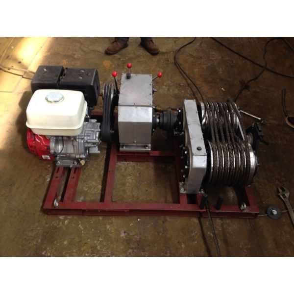 5T Wire Rope HONDA Gasoline Winch Tower Erection Tools