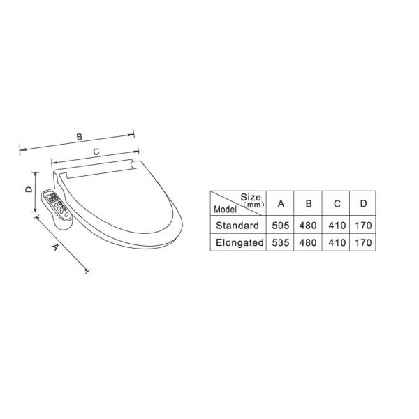 Open Front Heated Toilet Seat Cover , Heated Commode Seat Built In Seat Sensor