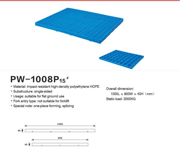 Cheap Non Slip Reusable Plastic Pallet With Minimum Order Quantity for sale