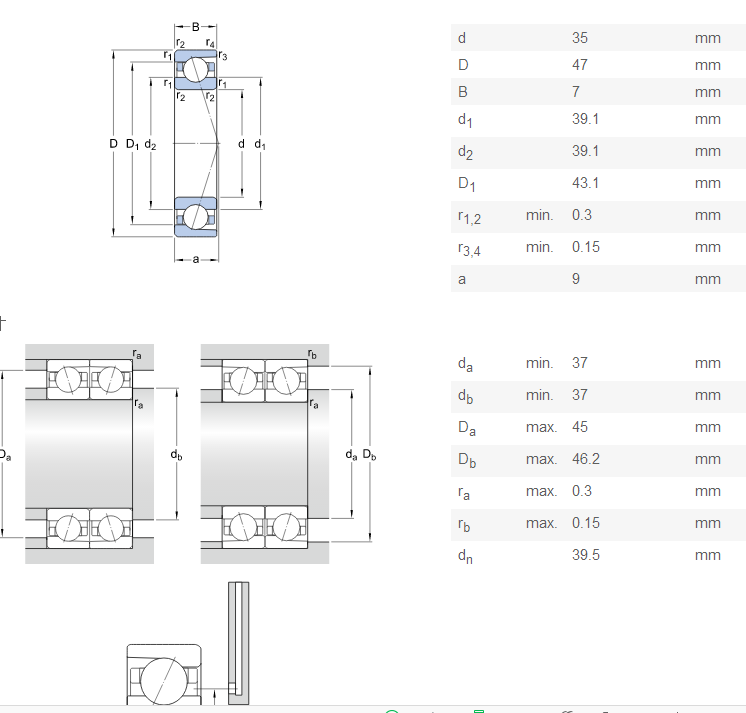 71807 CD P4 Ultra Thin Wall Ball Bearing Contact Angle For Textile Machine