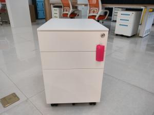 Quality Two Drawers One Box Mobile Pedestal Cabinet With Brake Wheel White Color wholesale
