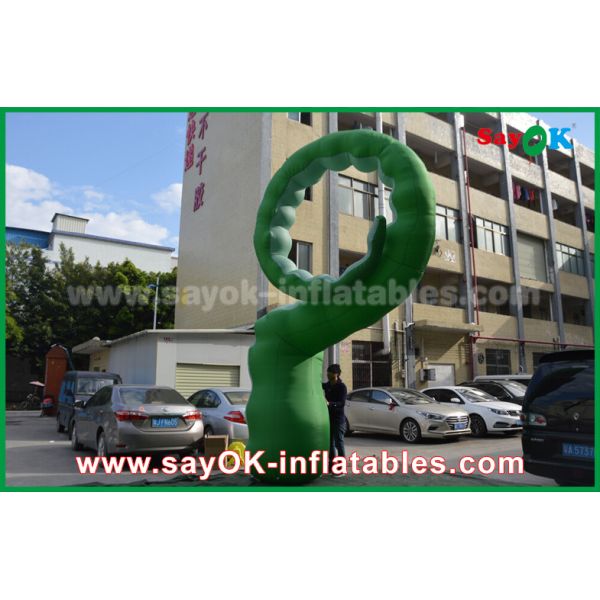 Green Oxford Cloth Inflatable Cartoon Characters / Inflatable Caterpillar