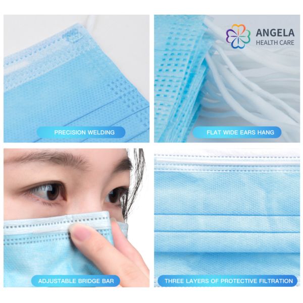 Chinese High Quality 3ply Non-woven Face Mask With Earloop Design With CE,FDA,ISO13485