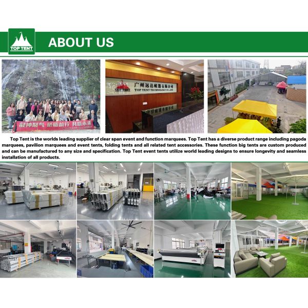 Customizable Luxury TFS Outdoor Pavilion Tent With Expandable Clear Span Curved Roof