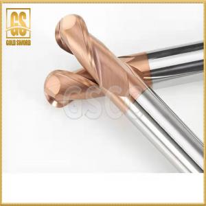 China OEM 2 3 4 Flute Solid Carbide Ball Nose End Mills For Contour Milling on sale