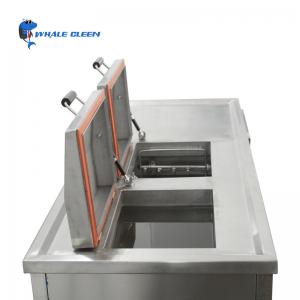 Quality Industrial Ultrasonic Cleaning Machine 61L With Two Baths Cleaning Heating Spraying wholesale