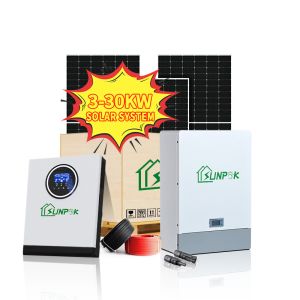 China Sunpok Complete Off Grid Solar Power Kits 5kwh 10kwh 15kwh 20kwh 25kwh 30kwh Grid Hybrid Solar Power Inverter on sale