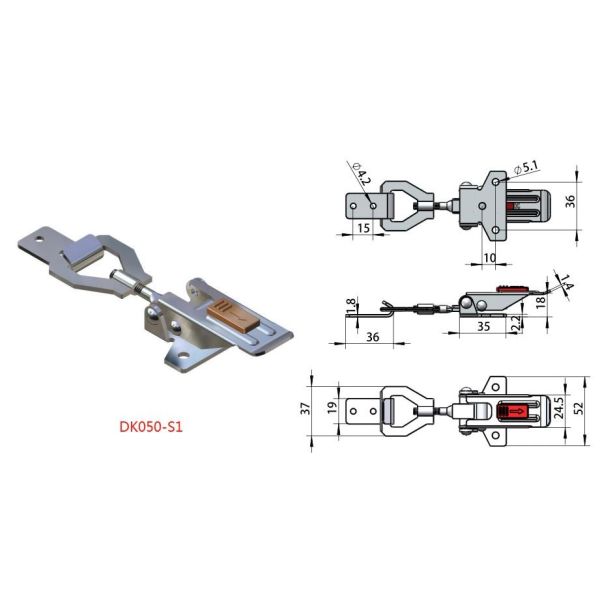 ISO9001 SUS316 Adjustable Toggle Latch Self Locking Wearproof