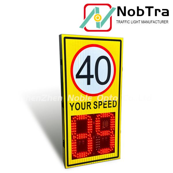 Red Green Display Digital Speed Limit Signs with 200 Meters Radar Detection Distance 12watt 15watt Power Consumption