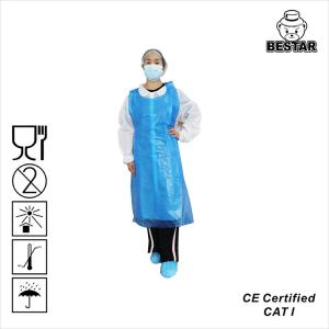 China Oem Breathable Polythene Disposable Protective Apron 80X120CM For Beauty Salon on sale