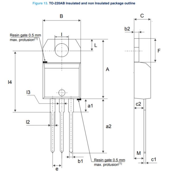 BTA16-800CW BTA16 TRIAC Thyristor 800V 16A Discrete Semiconductors