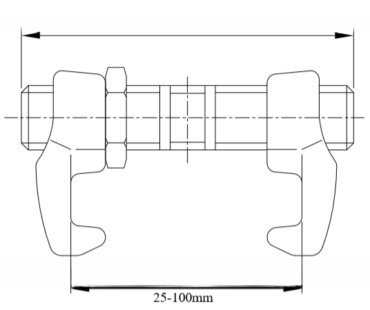 Container Lashing Parts Adjustable 260mm 380mm Container Bridge Fitting with DNV GL Approval