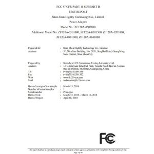 Shenzhen Highfly Technology Co., Limited Certifications