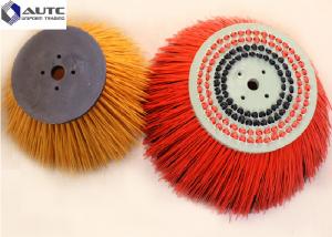 Quality Dust Door Street Sweeper Replacement Brushes , Large Sweeping Brush Blue Yellow wholesale