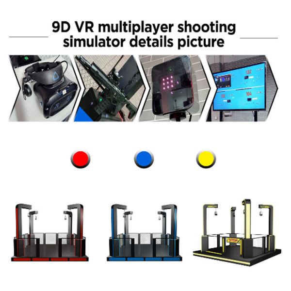 CPU I5 Multiplayer 9D VR Shooting Simulator 4 PP Gun Shooting Game Machine