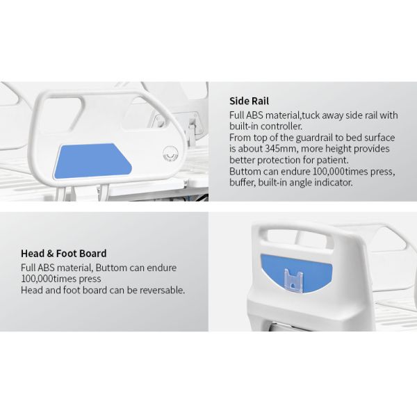 ABS 5 Function 720mm Electric Hospital Bed Fully Adjustable Hospital Bed