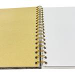 A4 Spiral Notebook Printing With Lined Pages Gold Foiled Logo