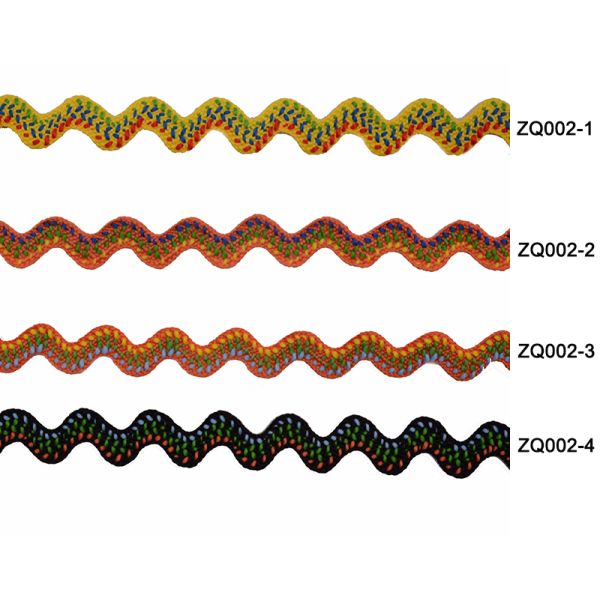 Hometextile Fashion 4 Grade Polyester Zigzag Lace Rick Rack Trim