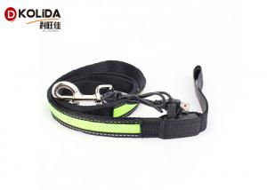 Quality Adjustable Light Up Easy Walking Rechargeable LED Dog Leash Green For Pets wholesale