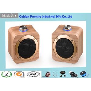 Buy cheap 1200mA Battery Wooden Bluetooth Stereo Speakers 76mm Horn RoHs Certificate from wholesalers