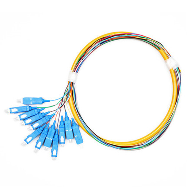 12 Core Fiber Optic Patch Cord Pigtail Sc Connector For Telecommunication Equipment