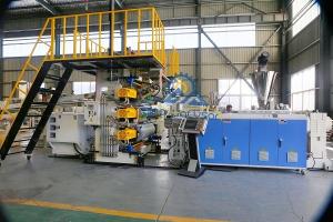 Quality 1220mm Artificial PVC Marble Sheet Making Machine / Extrusion Line 75kW wholesale