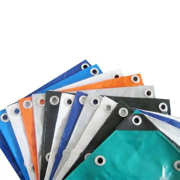 Cross Laminated Plastic PE Tarpaulin Fabric Sheet Poly Tarp With UV Protect