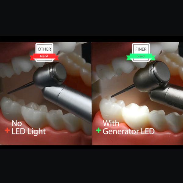 0.22-0.25Mpa 45 Degree Handpiece , Lightweight High Speed Turbine Handpiece