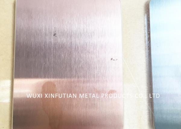 Cheap Gold Hairline Finish Stainless Steel Sheet 4x8 / SS 304 Sheet  0.3 - 3 MM for sale