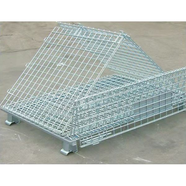 Ordinary Carbon Structural Steel 6.4mm Wire Pallet Cages Loading