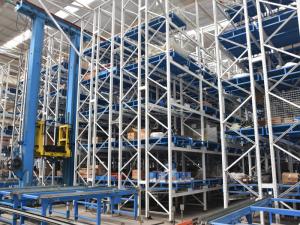 Grey ASRS Warehouse Automation Automated Vertical Storage And Retrieval System