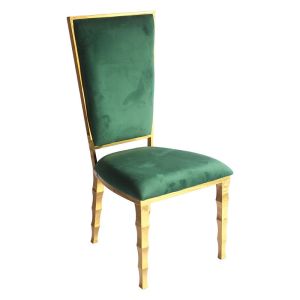 Buy cheap Dark Green Velvet Stainless Steel Hotel Chair from wholesalers