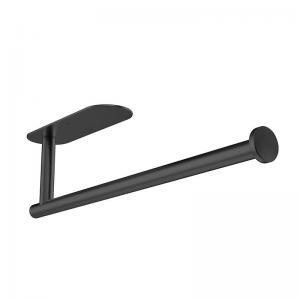 Quality Kitchen Under Cabinet Stainless Steel Paper Towel Holder Wall Mounted Adhesive Black wholesale