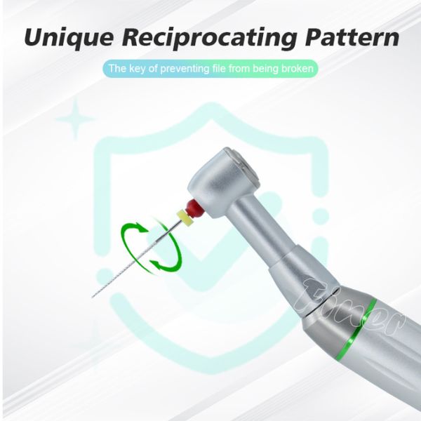 Turbine Dental Handpiece Unit 10/1 Reciprocating Contra Angle 30 Degree Rotation Reduction Handpiece